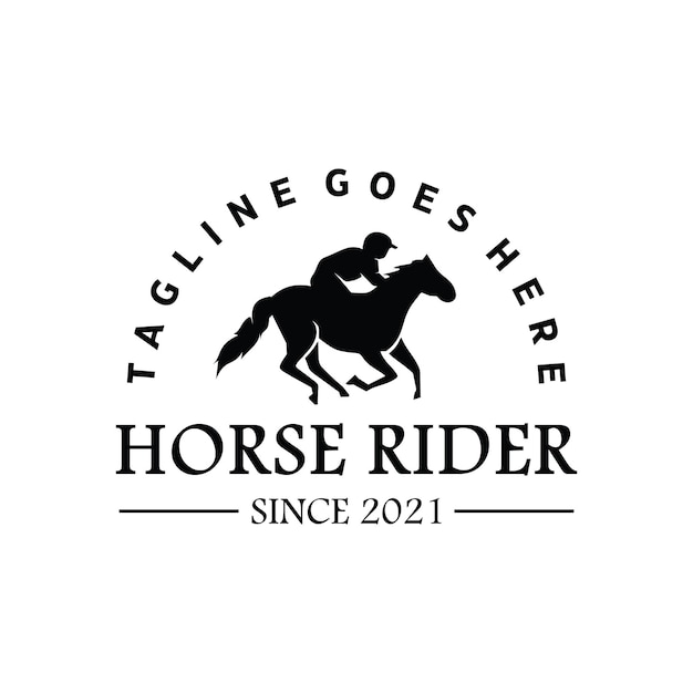 Paardenrennen logo sjabloon symbool voor zakelijke Paardenrennen logo Geïsoleerde vectorillustratie