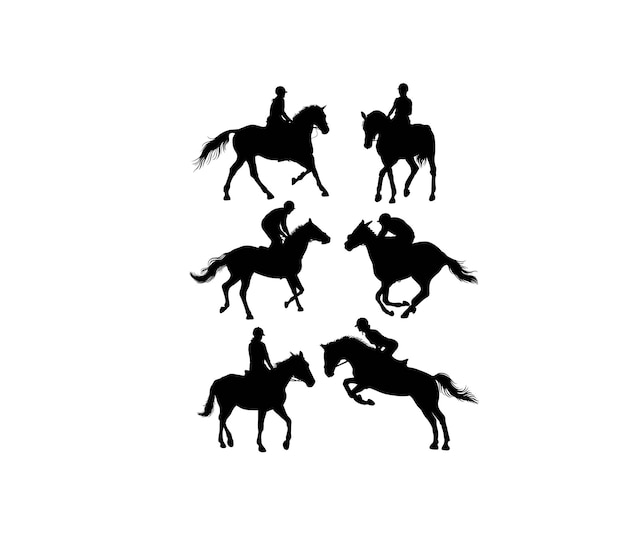 Paardensport silhouet kunst vector ontwerp