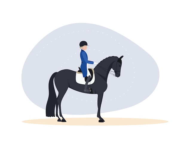 Vector paardensportwedstrijden de perfecte halte.