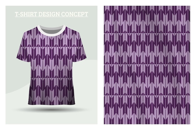 Paars shirt ontwerpconcept met verticale lijnen