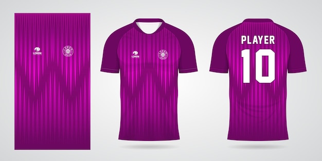 paars sportshirt jersey ontwerpsjabloon