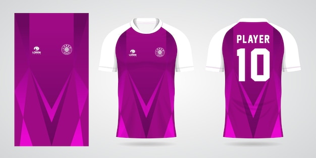 paars voetbalshirt sport ontwerpsjabloon