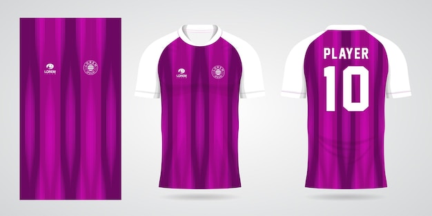 Paars voetbalshirt sport ontwerpsjabloon