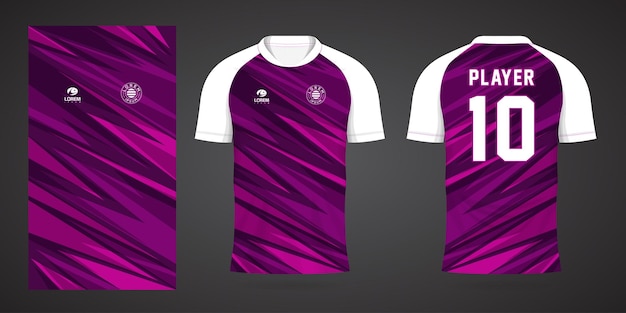 Paars voetbalshirt sport ontwerpsjabloon