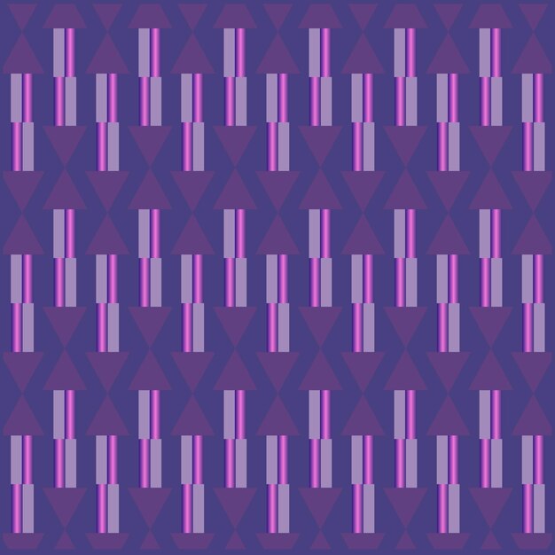 Paarse abstracte naadloze driehoekige strepen geometrisch patroon op een paarse achtergrond ontwerp voor muur