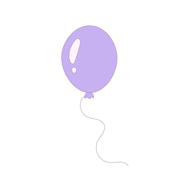 Paarse ballon doodle