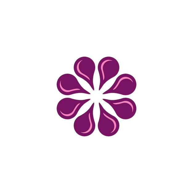 Paarse Bloem Ornament Logo Sjabloon Illustratie Ontwerp Vector Eps 10