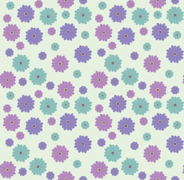 Vector paarse bloemen basic naadloos