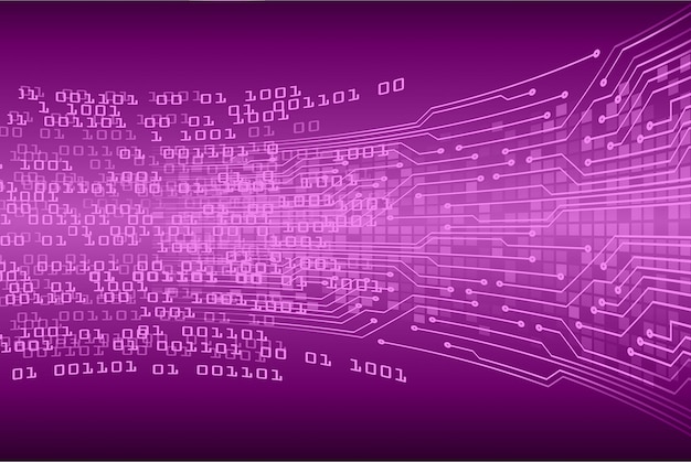 Paarse cyber circuit toekomst technologie concept achtergrond