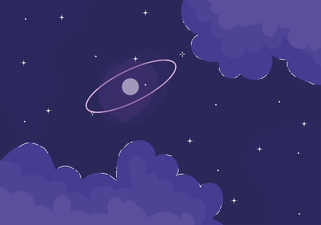 paarse hemel galaxy achtergrond sjabloon