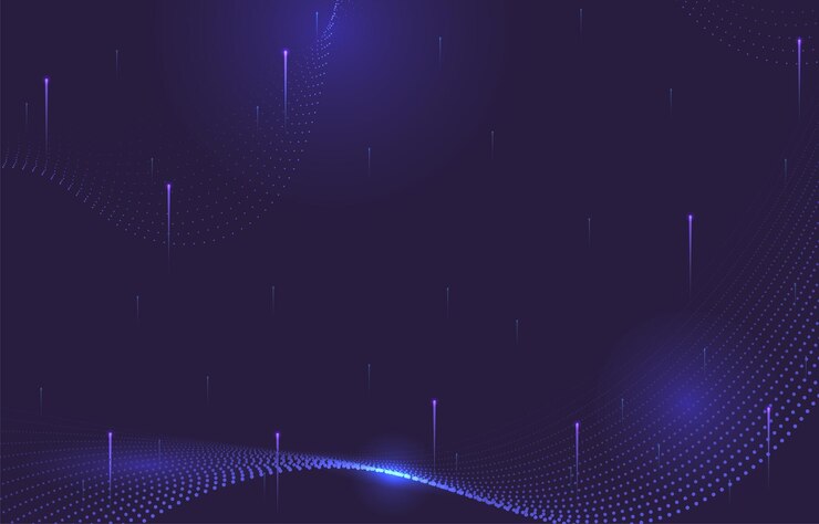 Paarse tech dot abstracte achtergrond sjabloon met een elegante ontwerpconcept minimale stijl compositie voor banner flayer etc