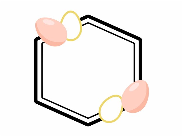 Vector paasachtergrond met illustratie in het kader