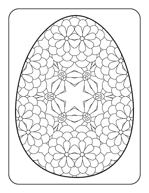 Paasei kleurplaat Fijne paasdag kleurboekpagina Kleurplaat voor kinderen en volwassenen