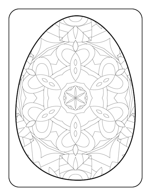 Paasei kleurplaat Fijne paasdag kleurboekpagina Kleurplaat voor kinderen en volwassenen
