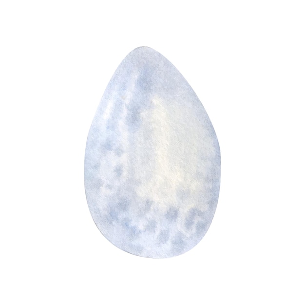Paasei waterverf illustratie geïsoleerd op witte achtergrond Witte handgetekende natuurlijke kleur Geverfde ei in speck Element voor ontwerp Paasei decoratie voorjaarsvakantie kaart