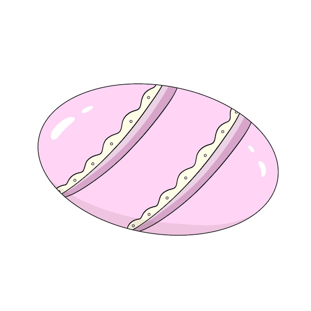 Vector paaseieren een set van vectoreieren in de vlakke stijl geschilderde paaseieren easter kulich easter bun