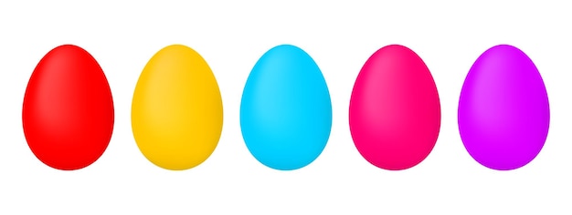 Paaseieren grote collectie. Gelukkig Pasen-concept. Kleurrijke eieren instellen.