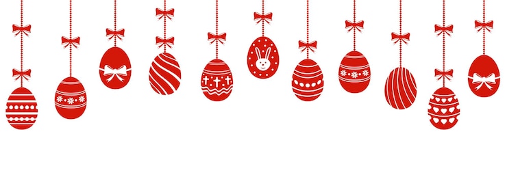 Vector paaseieren ornamenten hangen