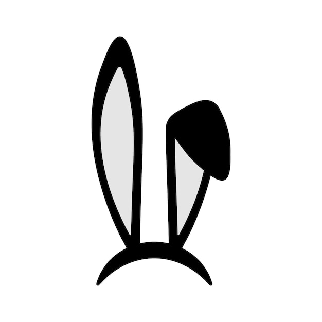 Paashaas oren pictogram Paas konijn oren masker op hoofd geïsoleerd op witte achtergrond Vector