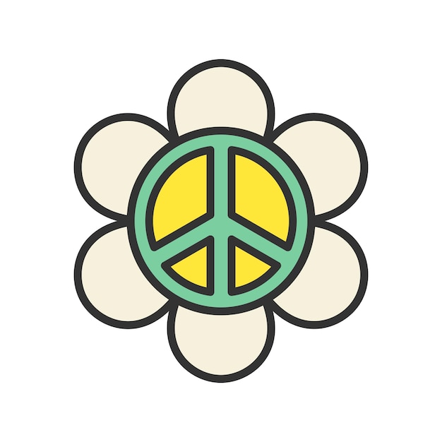 Vector pacific hippie chamomile illustration