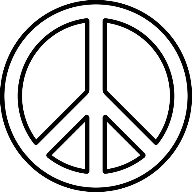 Vector pacific international peace symbol pacific disarmament sign anti war movement