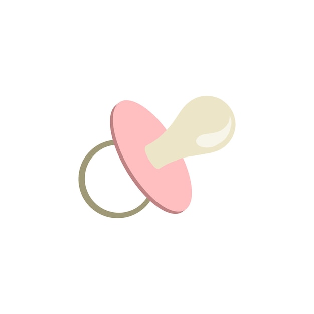 Pacifier icon. Illustration of baby pacifier icon isolated on white.