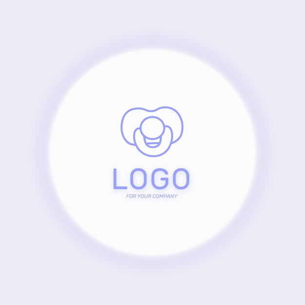 Вектор Значки соски логотип по уходу за ребенком логотип соски для веб-дизайна или компании изолированные вектор eps ai