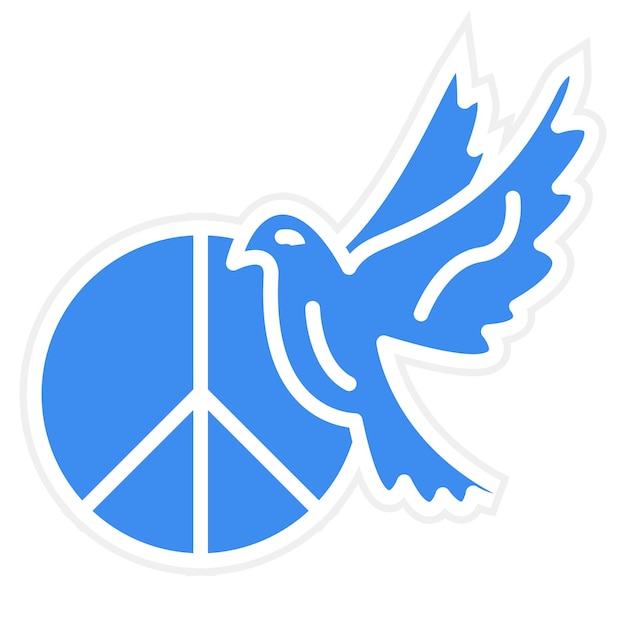 Vector pacifism icon style