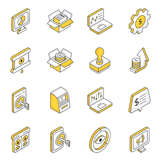 Pack of Business Flat Icons