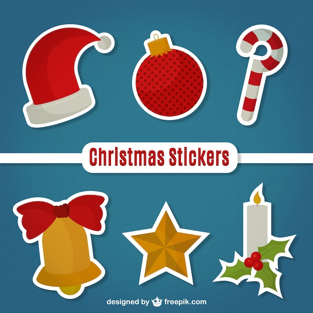 Vector pack of christmas stickers