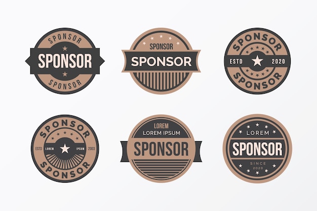 Vector pack of creative sponsoring badges