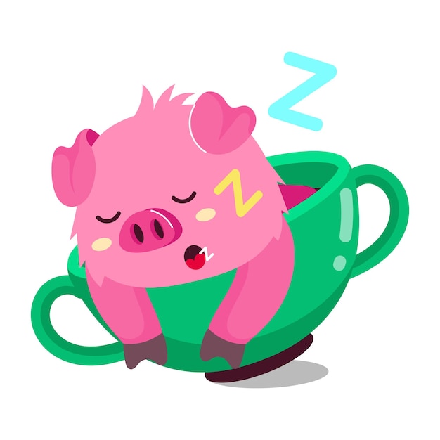 pack of cute swine flat stickers