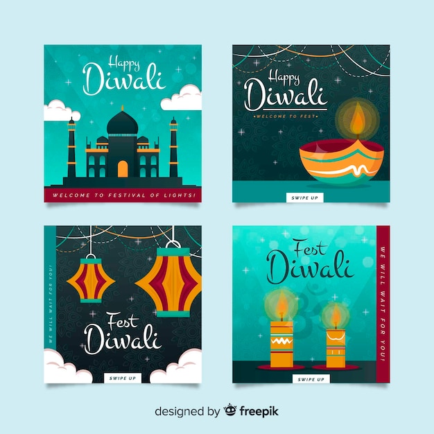 Confezione di diwali instagram posts