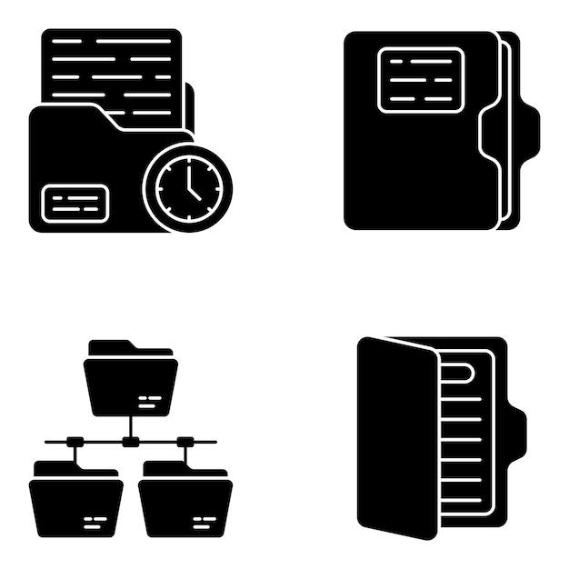 Pack of Docks Glyph Icons