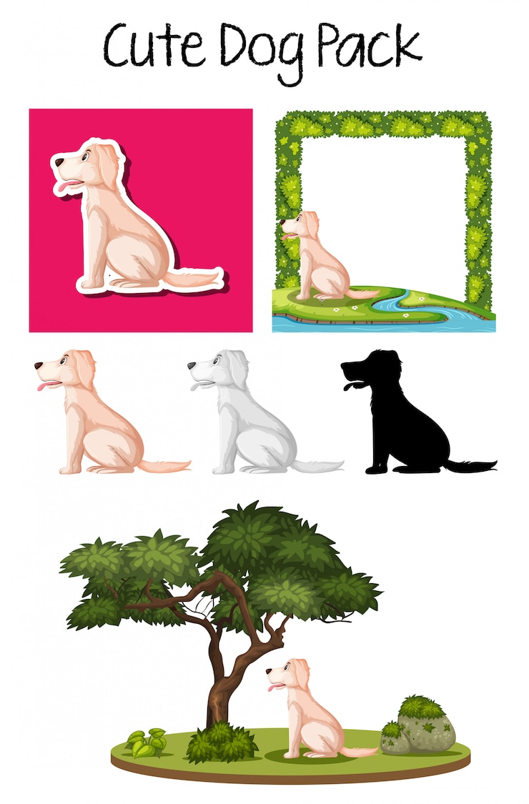 Vector a pack of dog
