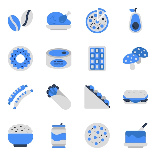 Pack of Eatable Flat Icons