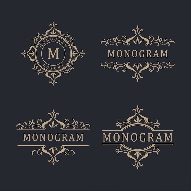 Vector pack of elegant ornament