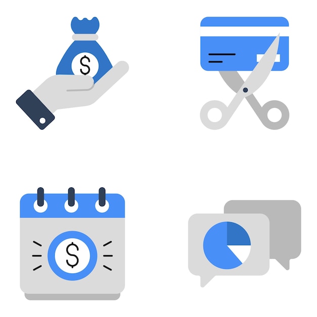 Pack of Finance and Investment Flat Icons