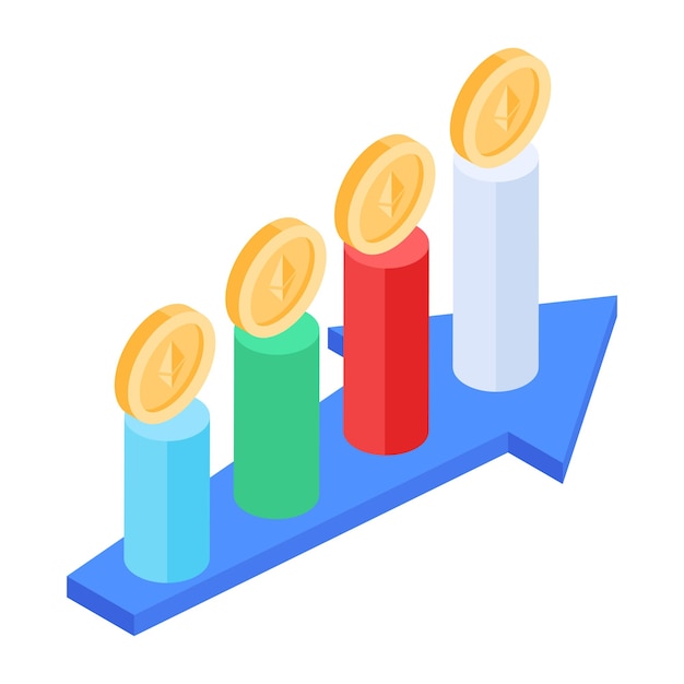 Pack of Financial Analysis Isometric Icons