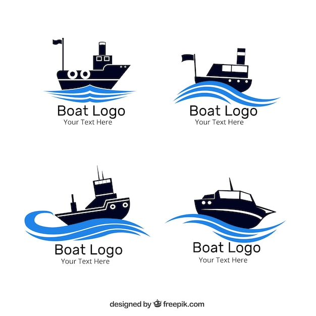 Pack of four boat logos