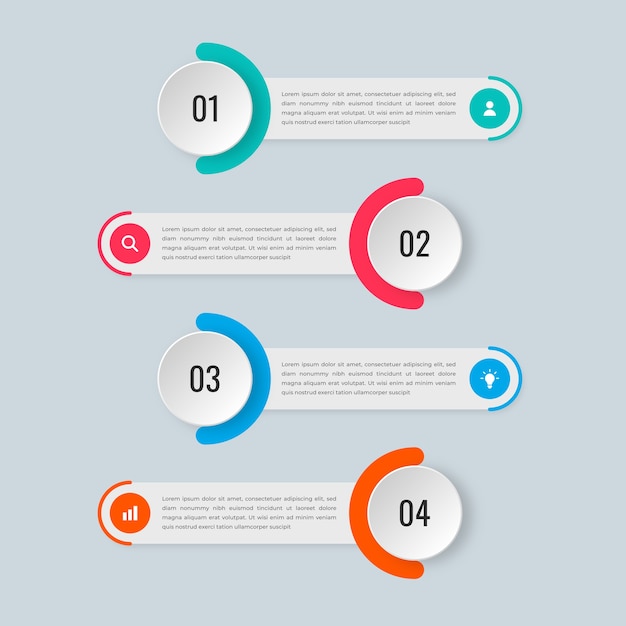 Vector pack of four infographics banner