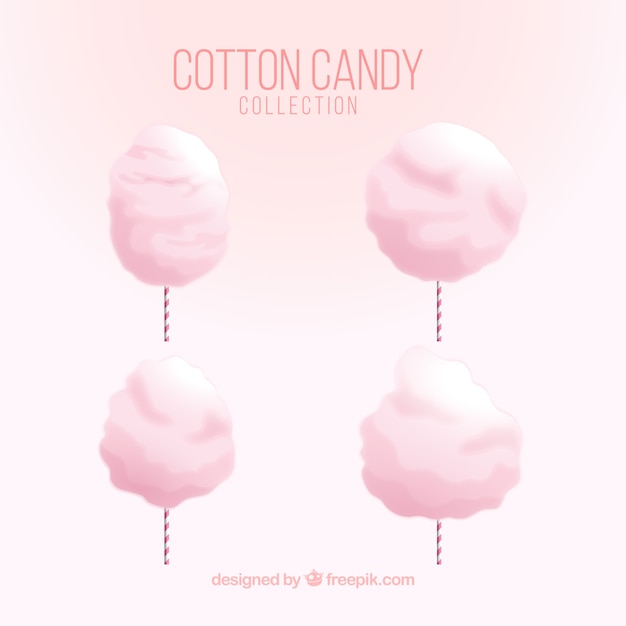 Pack of four pink cotton candy