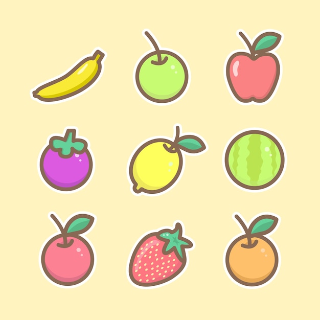 Vector pack of fruits