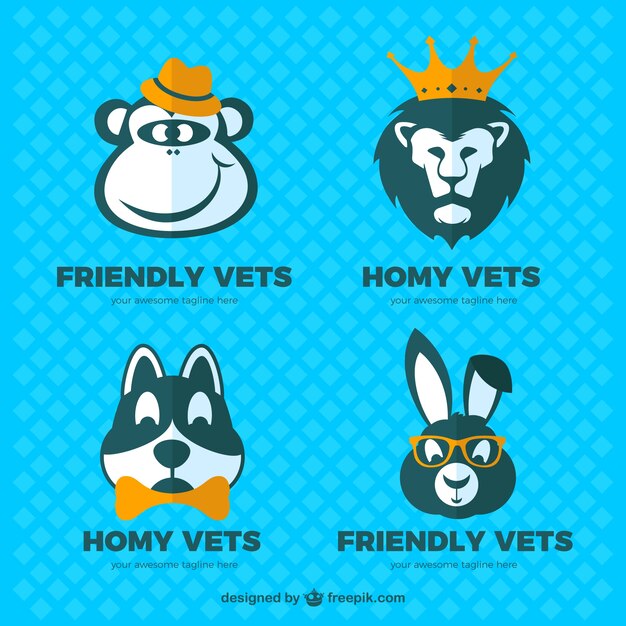 Pack of funny vet logos