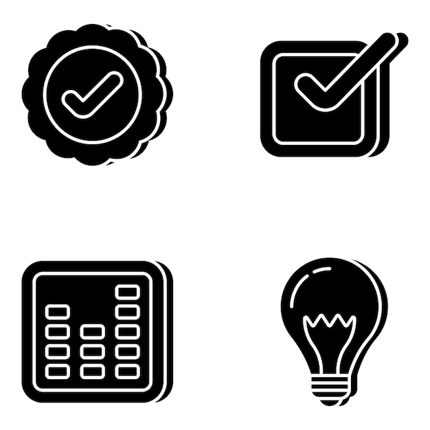 Pack of innovation solid icons