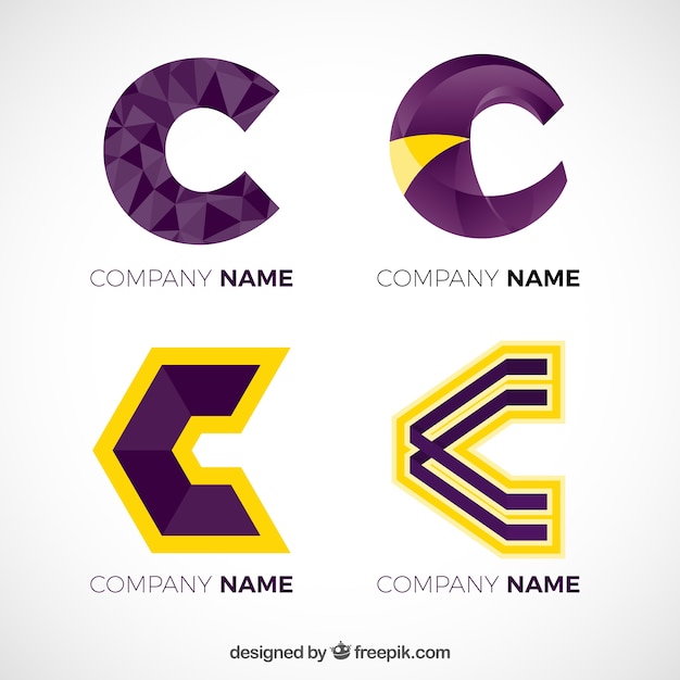 Pack of letter logos 