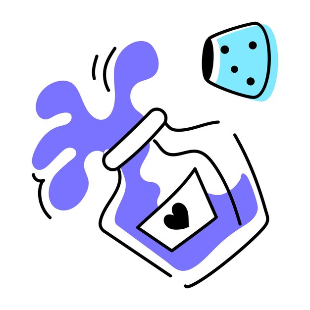 愛のお祝い落書きアイコンのパック