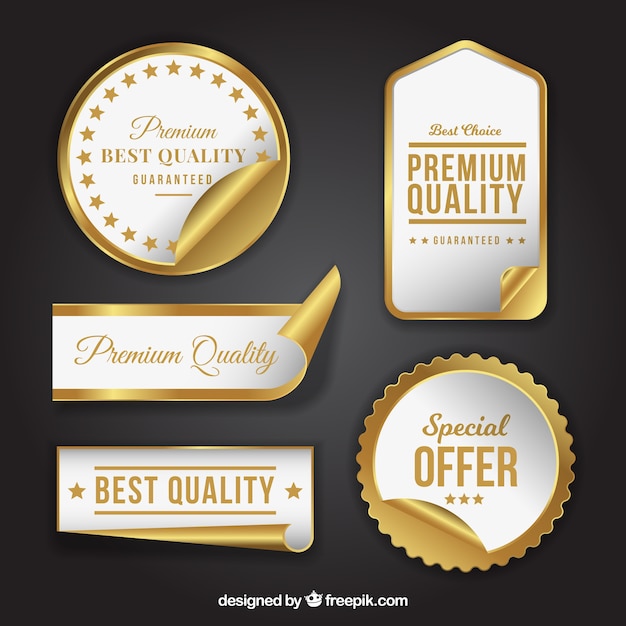 Vector pack of luxury products stickers