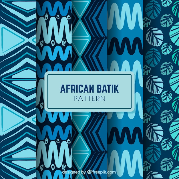 4アフリカのバティックパターンのパック