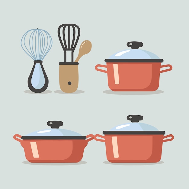 Pack of pans and other cooking utensils